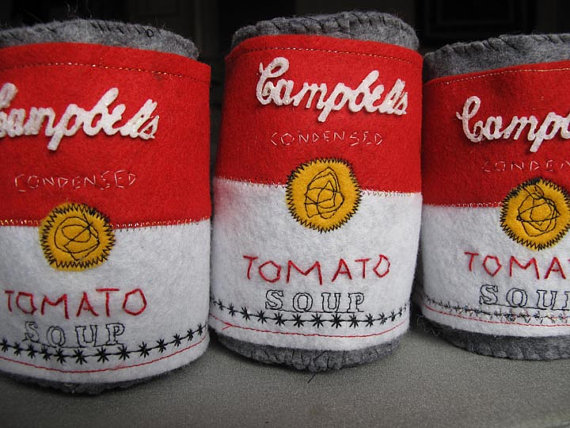 felt soup cans