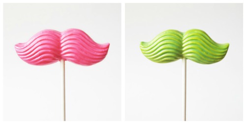 Ribbet collage mustache lollies