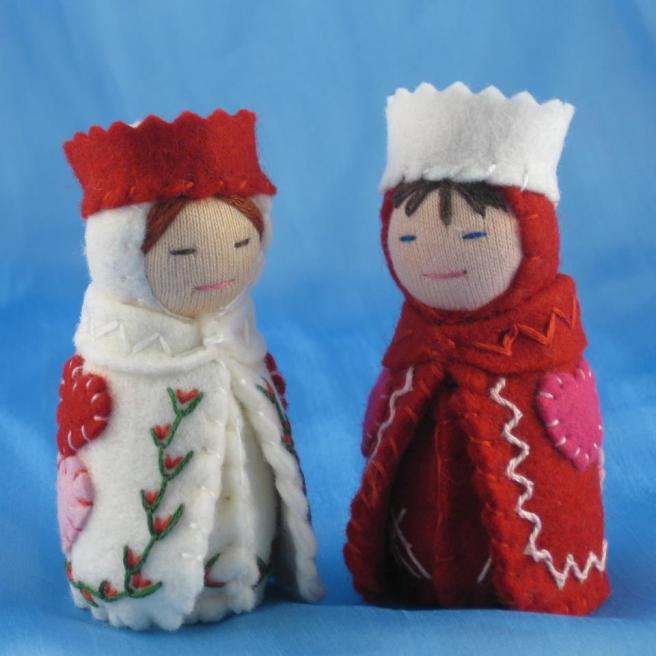 queen and king of hearts